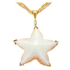 Beautiful Cameo Starfish Pendant