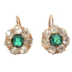 Emerald Diamond Earrings