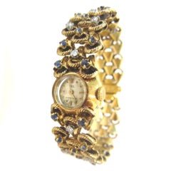 EBEL Gold Sapphire and Diamond Retro Watch