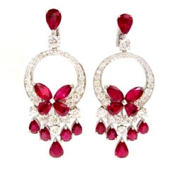 GRAFF Breathtaking Ruby and Diamond Earrings