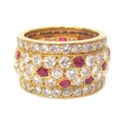 CARTIER Panther Ruby and Diamond Gold Ring