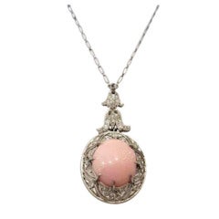 T.B. STARR Conch Pearl and Diamond Necklace