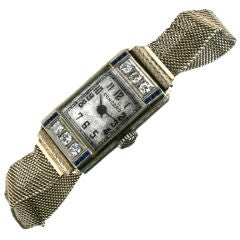Antique Platinum and White Gold, Diamond Watch