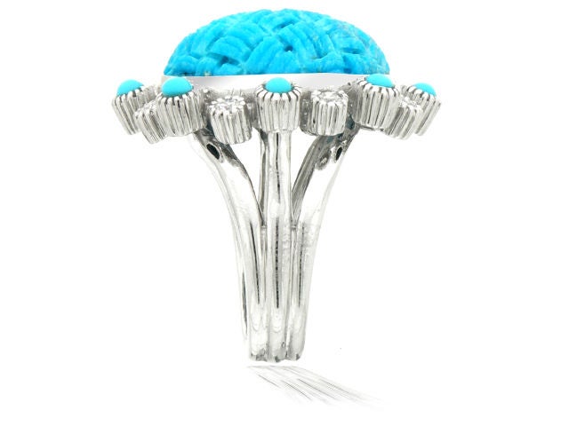 Turquoise and Diamond Ring