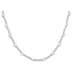 Vintage Amazing Diamond Bezel Necklace
