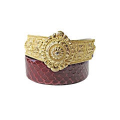 Retro Judith Leiber Snakeskin Belt