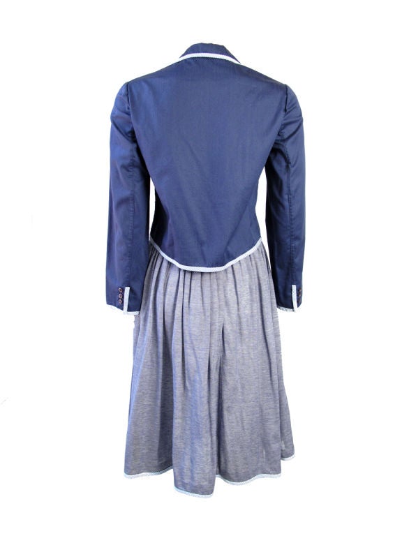 Gray GEOFFREY BEENE Blazer and Skirt
