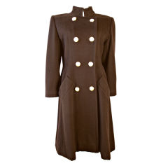 Vintage GIVENCHY 1970s Wool Military Coat