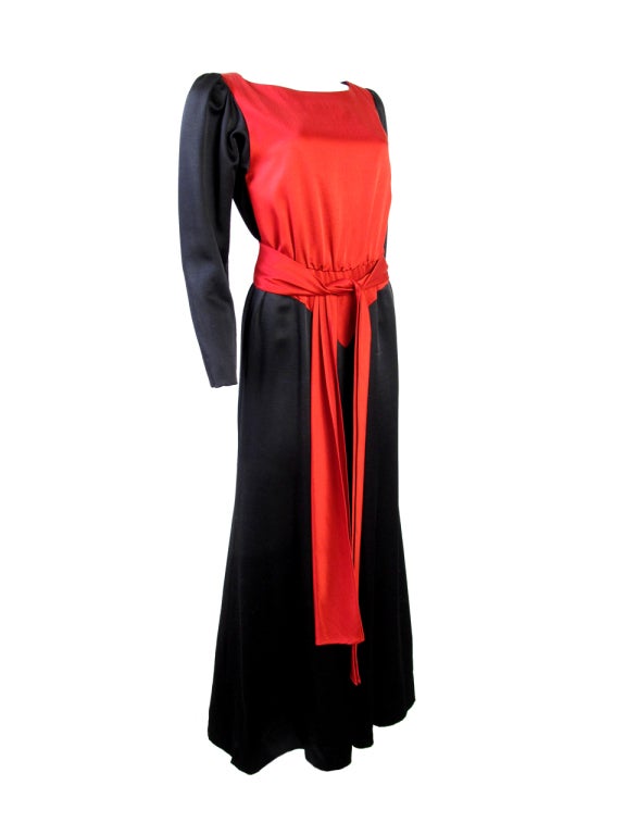 Black Yves Saint Laurent Evening Gown