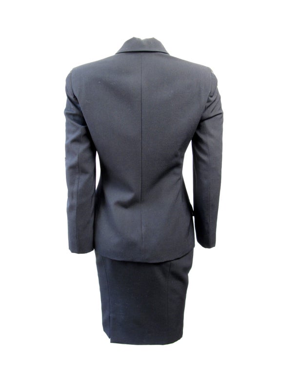 Women's Gianni Versace Black Wool Suit 