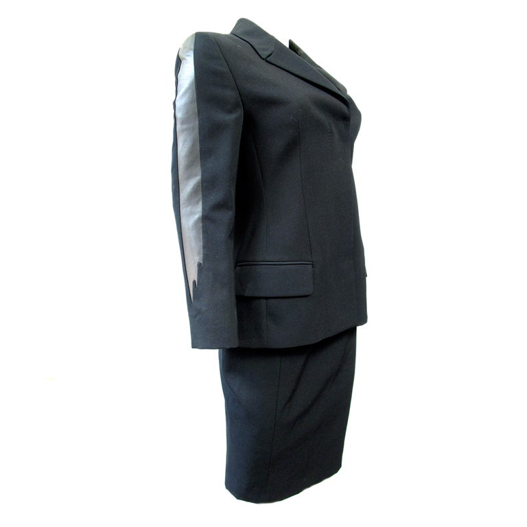 Gianni Versace Black Wool Suit 