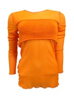 Jean Paul Gaultier Sheer Mesh Top With Knit Stripe