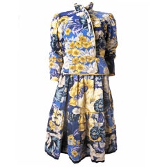 KENZO Corduroy Floral Jacket & Skirt