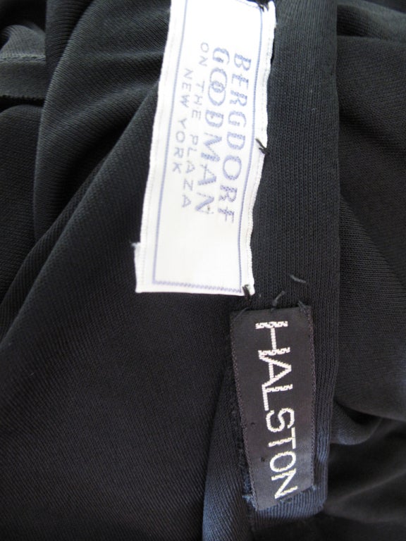 Halston black silk Jersey Gown, 1970s  In Good Condition In Austin, TX