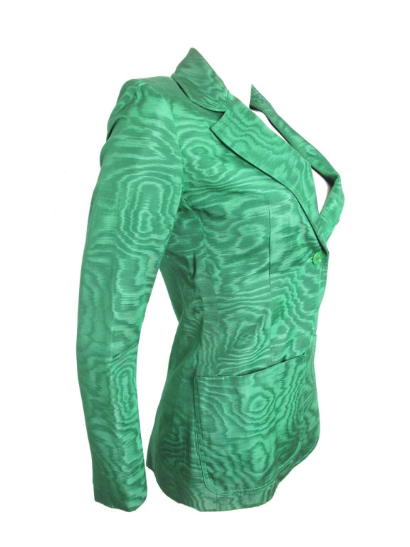 Oscar de la Renta silk moire jacket