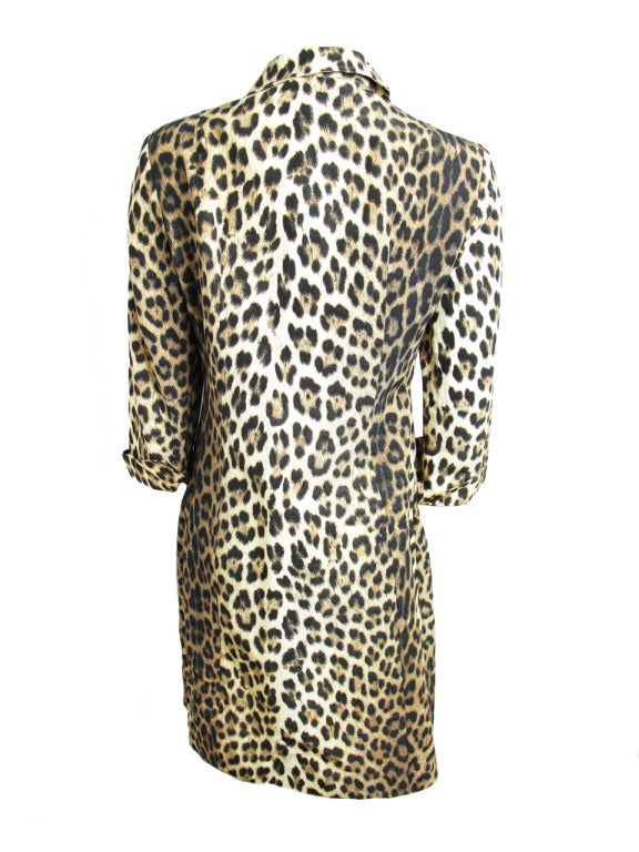 Moschino leopard print coat
