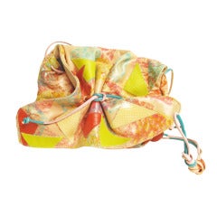 Carlos Falchi multi-colored pastel hobo bag