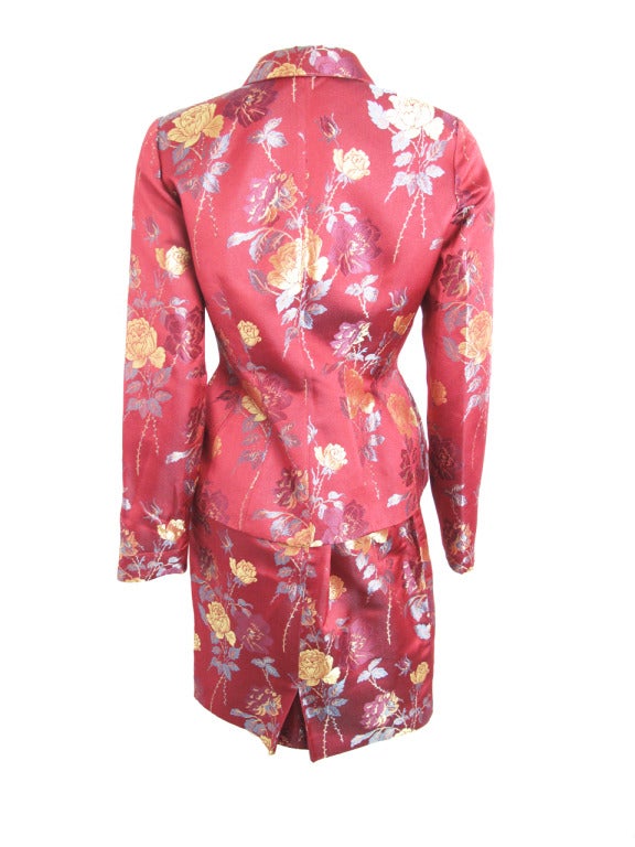 Pink 1990s Thierry Mugler Floral Suit