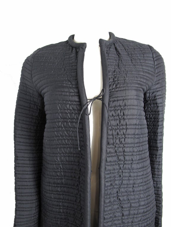 Mary McFadden silk quilted coat