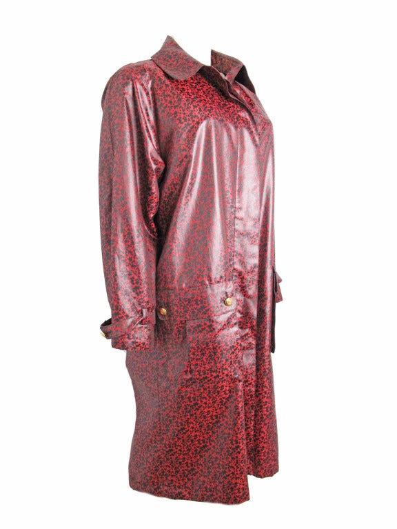 Chanel splatter print lined raincoat with 