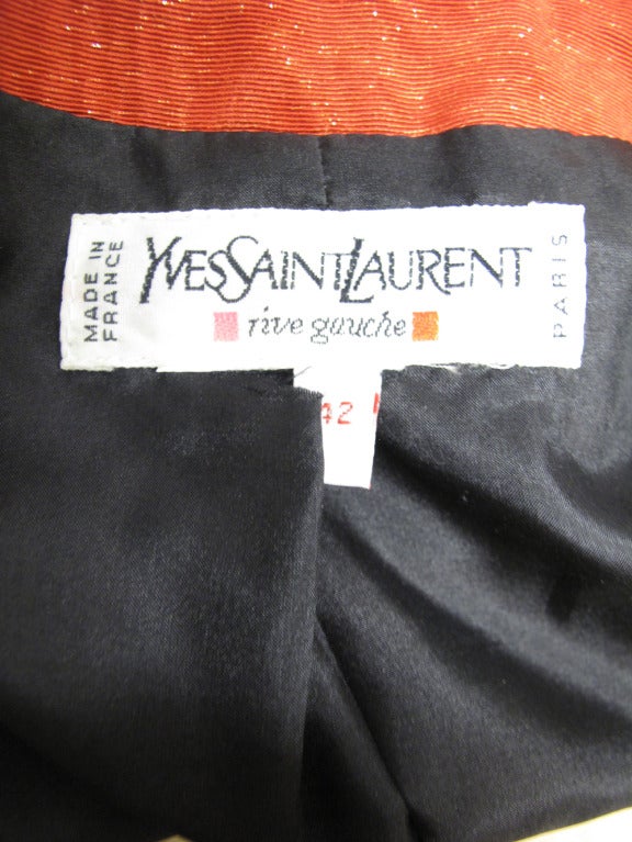 Yves Saint Laurent Rive Gauche band jacket 1