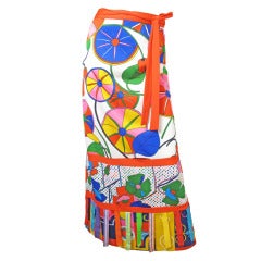 1970s Sant Angelo multi-colored maxi skirt
