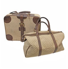 Retro 1960s Gucci luggage duffle and suitcase