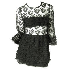 1960s lace mini dress