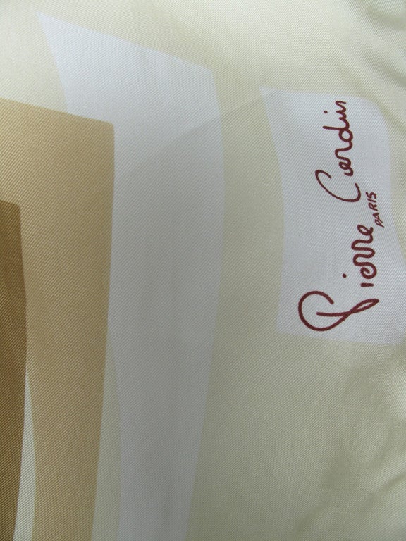 Pierre Cardin logo silk scarf.  Condition: very good. 26