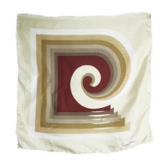 Vintage Pierre Cardin silk logo scarf