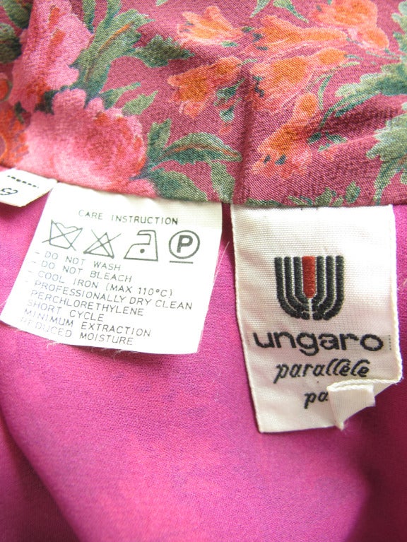 Women's Ungaro silk floral dress