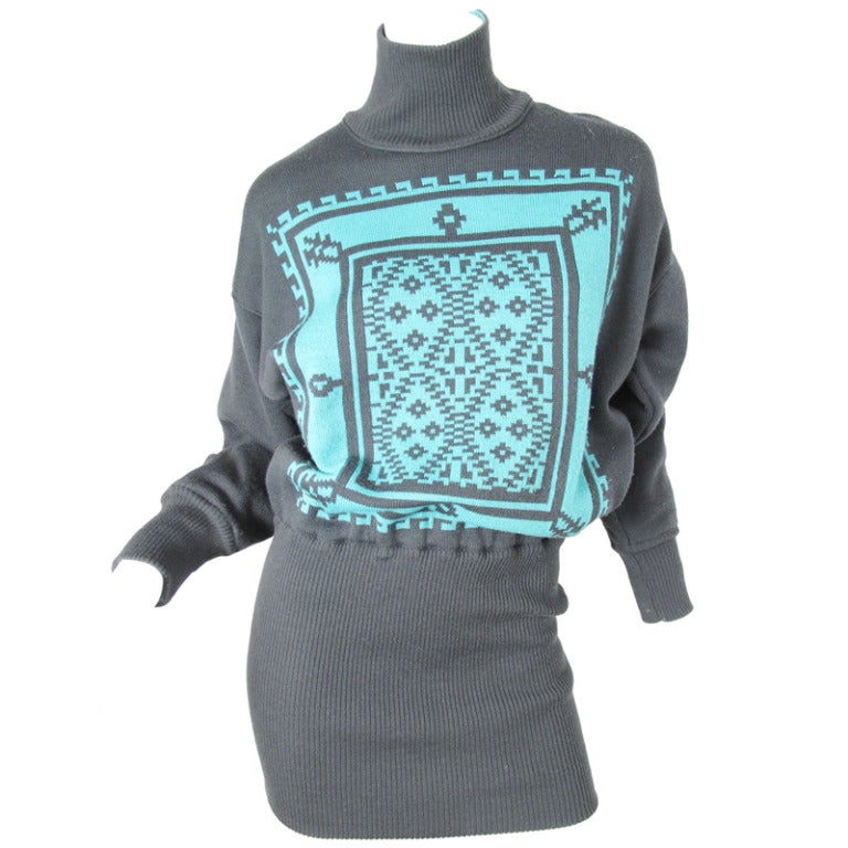 claude montana knit sweater dress tunic at 1stdibs claude montana knit sweater dress tunic at 1stdibs