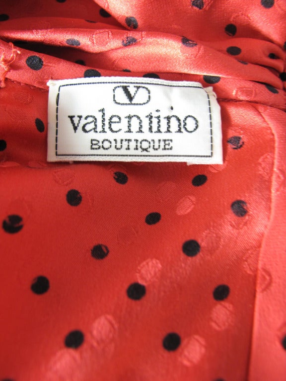 Women's Valentino red silk polka dot blouse