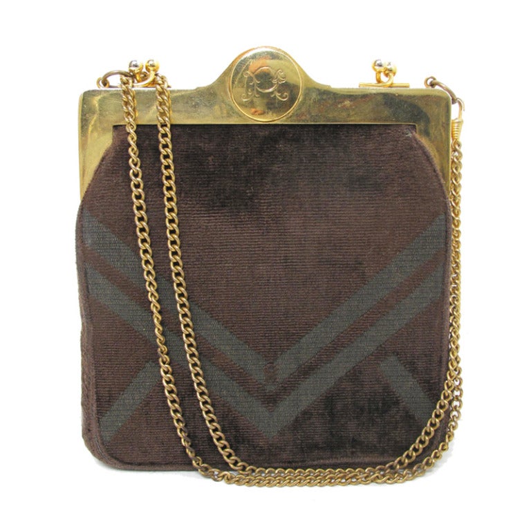 Roberta di Camerino velvet purse