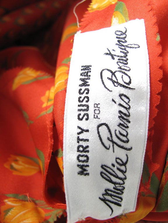 Mollie Parnis silk floral printed gown 2