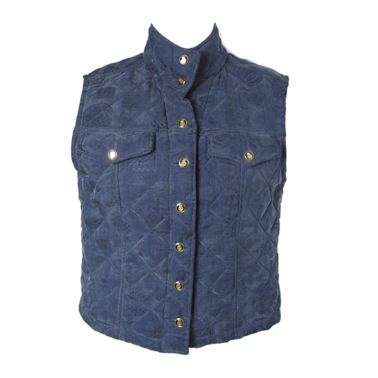 1970s GUCCI quilted vest