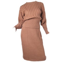 Vintage Jaeger knit sweater and skirt