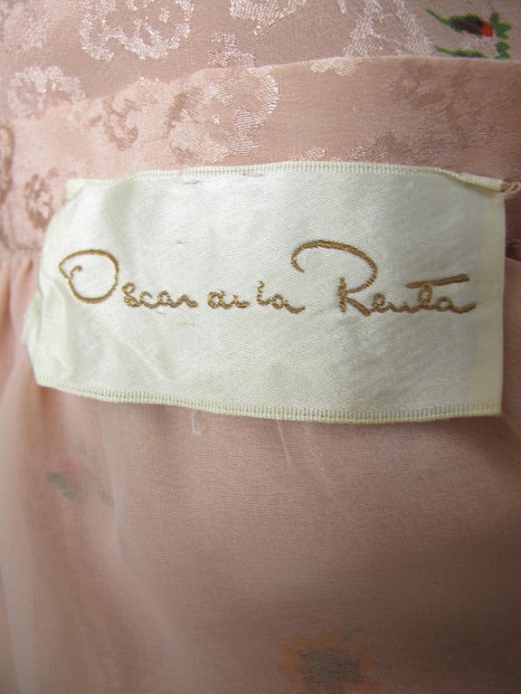 Oscar de la Renta silk floral blouse and skirt  1