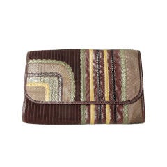 Retro Carlos Falchi Patchwork Clutch