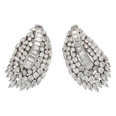 Spectacular Diamond Gold Earclips 9