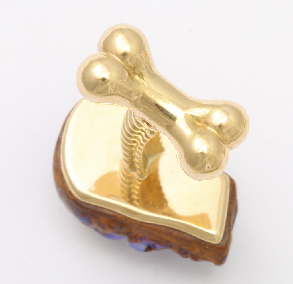 Michael Kanners Skull Cufflinks In New Condition In Bal Harbour, FL
