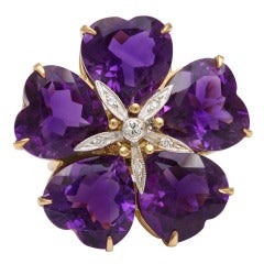 Michael Kanners Amethyst Blumen Ring