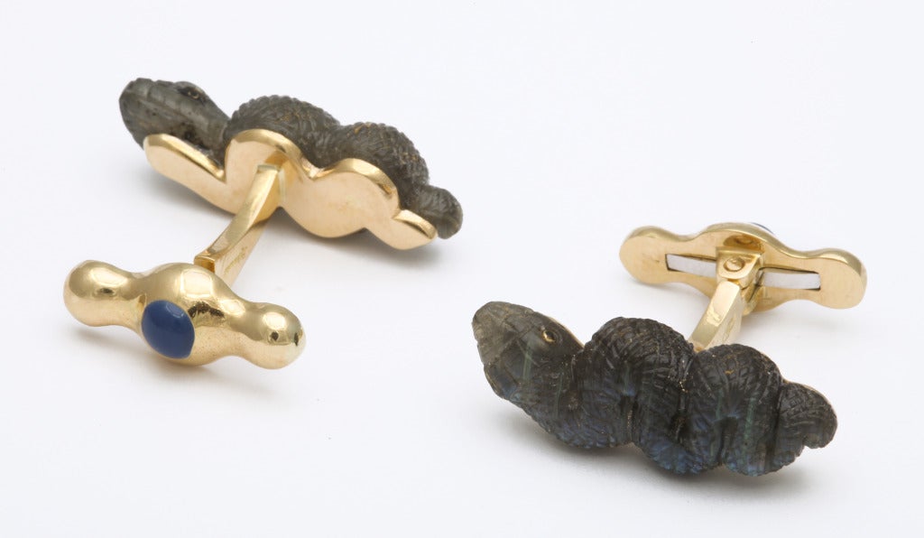 Michael Kanners Snake Cufflinks In Excellent Condition In Bal Harbour, FL