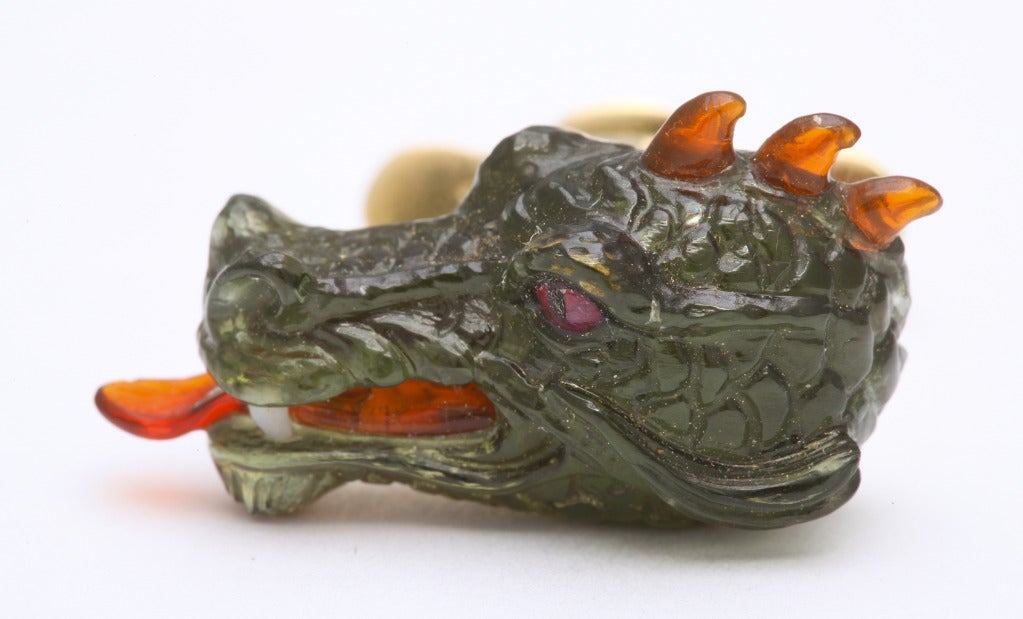 Contemporary Michael Kanners Incredible Dragon Cufflinks