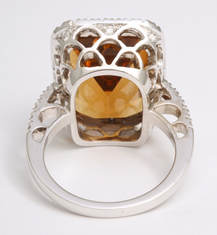 Madeira Citrin Diamant Ring 1