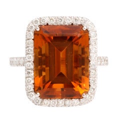 Madeira Citrine Diamond Ring