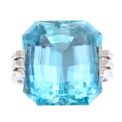Aquamarine Diamond Ring by Tanagro