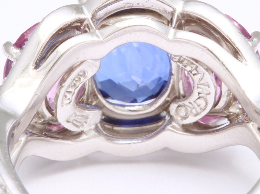 Tanagro Blue and Pink Sapphire Ring 2