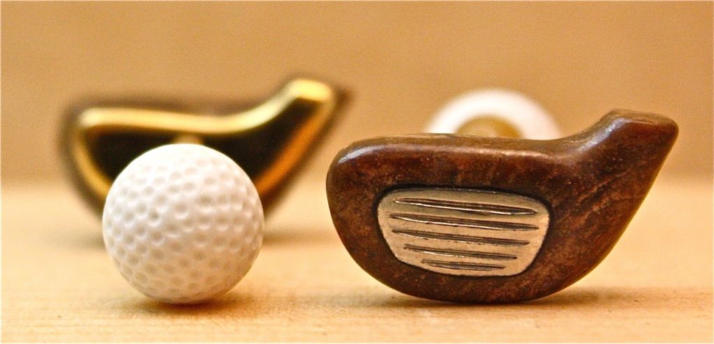 Michael Kanners The Finest Golf Cufflinks  In New Condition In Bal Harbour, FL