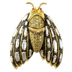 MARILYN COOPERMAN "Tiger Moth" Brooch